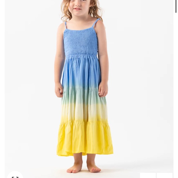 Tiare Hawaii - Kids Avisa Dress in Sky Blue Yellow Ombré 2-4 - Picture 3 of 7